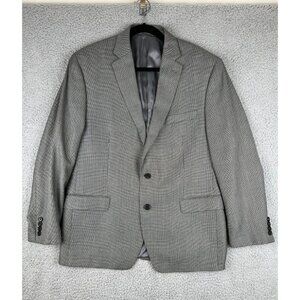 LRL Lauren Ralph Lauren Sport Coat Mens 44R Gray Black Blazer Suit Jacket Formal
